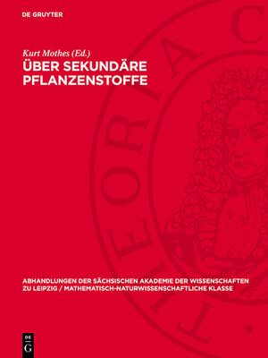 cover image of Über sekundäre Pflanzenstoffe